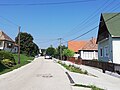 Szabadság Street, with the Reformed Church in the background