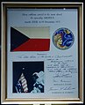 Česko-Slovenská vlajka, ktorá bola na palube veliteľského modulu America počas letu Apollo 17