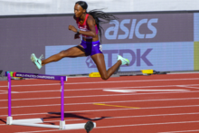 Dalilah Muhammad hurdles at the 2022 World Championships in Eugene Dalilah Muhammad at 2022 World Championships.png