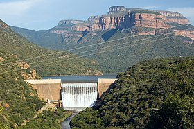 Bendungan dinding Blyde river dam - Hoedspruit provinsi Limpopo Afrika Selatan, 28 Maret 2008 (39536411202).jpg