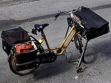 Postal bike used in a city by Post Danmark Danish bicycle Post Danmark.jpg