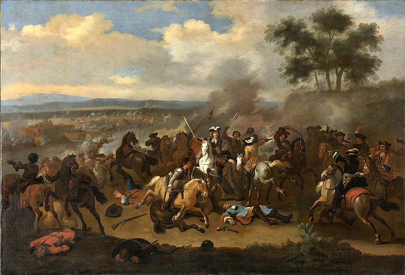 File:De slag aan de Boyne (Ierland) tussen Jacobus II en Willem III, 12 juli 1690 Rijksmuseum SK-A-605.jpeg