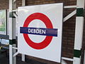 Roundel on 'westbound' platform