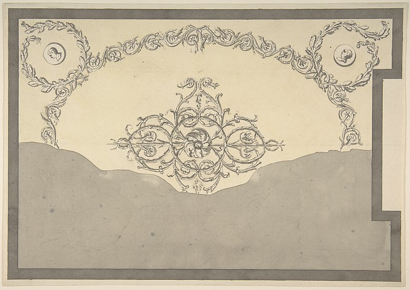 File:Design for a Chimneypiece with a Classical Cornice, for Ampthill Park, Bedfordshire, Dining Room MET DP800995.jpg