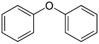 Structural formula of diphenyl ether