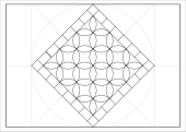 Disegno geometrico piastrellatura da colorare