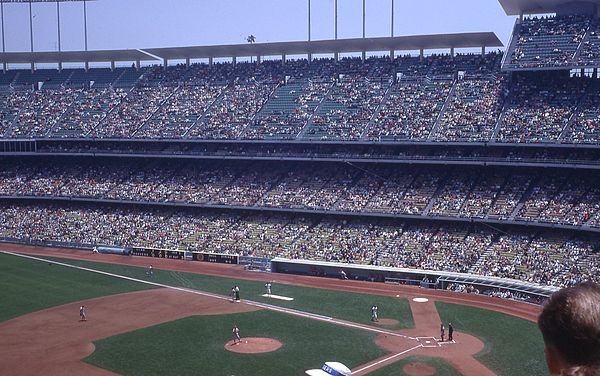 Dodgers vs. Reds at Dodger Stadium, June 1967