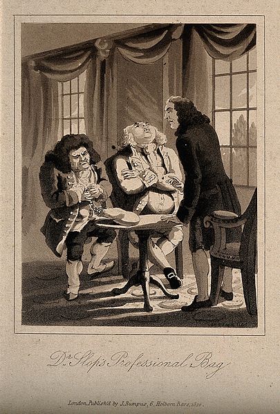 File:Dr. Slop clinging on to his bag, after two gentlemen (one of Wellcome V0016120EL.jpg