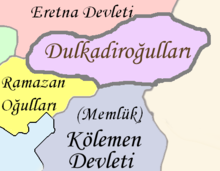 Dulkadiroğulları Beyliği'nin konumu.png