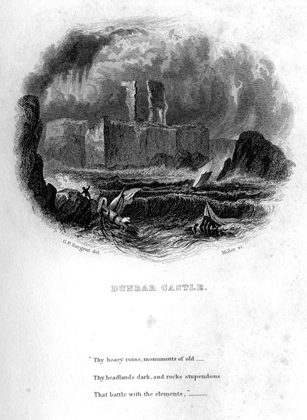 File:Dunbar Castle engraving by William Miller after G F Sargent.jpg