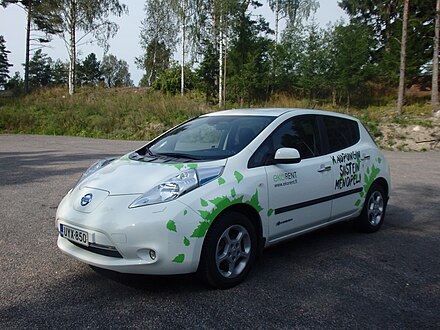 Ekorent's electric car in Helsinki, Finland