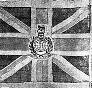 The British flag captured in battle on 24 August 1854