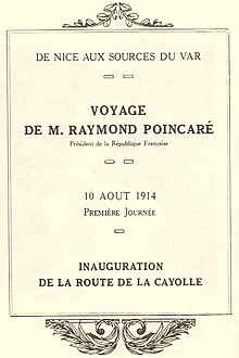 Pour l'inauguration officielle du 10 août 1914 par le Président de la République