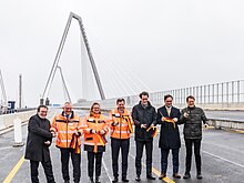 Eröffnung des 1. Teilstücks der neuen Rheinbrücke Leverkusen, 4. Februar 2024