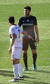 Zukanovic con la maglia dell'Atalanta nel 2016