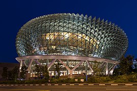 Esplanade Theatres on the Bay Singapore at blue hour