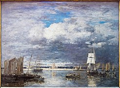 Le Port de Camaret par ciel d’orage, 1873, Eugène Boudin.