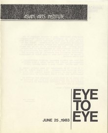 Brochure for AAAC's "Eye to Eye" event in 1983 Eye to Eye brochure (Asian American Arts Centre).djvu