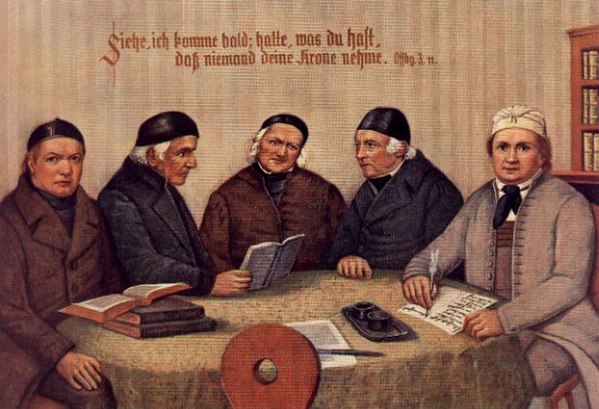The "Five Brothers of Württemberg Pietism": Johannes Schnaitmann (1767–1847), Anton Egeler (1770–1850), Johann Martin Schäffer (1763–1851), Immanuel G