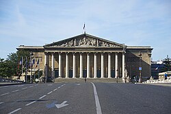 Palais Bourbon seen from the Seine