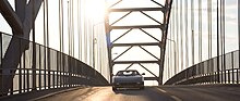 Ferrari 355 F1 Berlinetta on the Fredrikstad Bridge