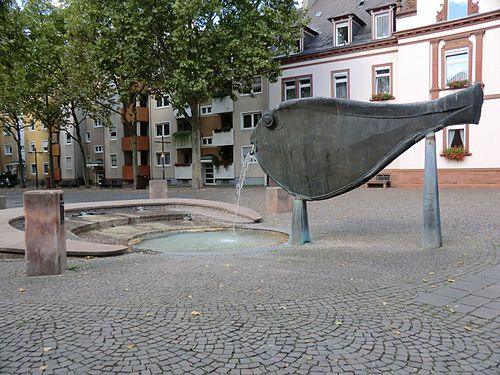 Fountain on the fishmarket square in Speyer, Germany