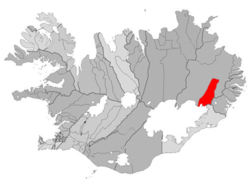 Lage von Landgemeinde Fljótsdalur