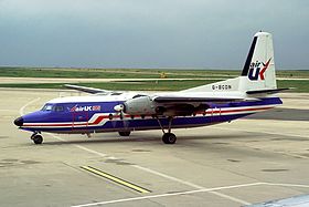 Fokker F27 d'AirUK en 1987