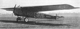 Fokker T-2 utilisé sur un vol transcontinental sans escale en 1922.jpg