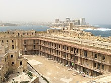 The film was mostly shot in the lower parts of Fort Saint Elmo in Valletta. Fort Saint Elmo in 2018 33.jpg