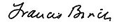 signature de Francis Birch