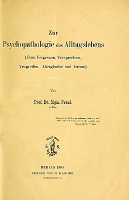 Freud Zur Psychopathologie des Alltagslebens 1904.jpg