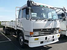 The three green lights on cabin of Fuso The Great is speed indicator light FusoTheGreat90.jpg