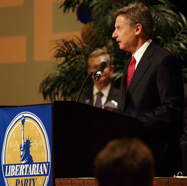 Former Governor Gary Johnson during the 2012 presidential election