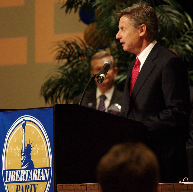 Former Governor Gary Johnson during the 2012 presidential election