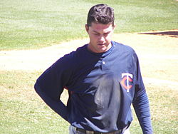 Glenn Williams i Minnesota Twins dräkt under en träningsmatch 2007.