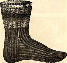 1840 illustration of a single sock