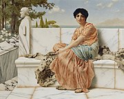 萊斯博斯島的莎孚 (Sappho)，約翰·威廉·高多德1904年的畫作