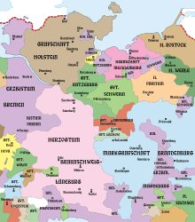 Région d'Everstein vers 1250