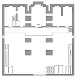 Plan carré et ses 5 absides et six piliers de la cathédrale de la Dormition de Moscou