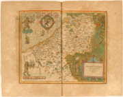 Map of Flanders by Lodovico Guicciardini, after Gerardus Mercator, 1567