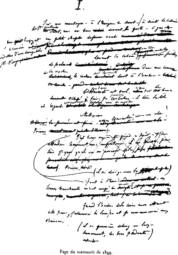 Page du manuscrit de 1849.