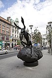 Bronze hare by Barry Flanagan, in Dublin