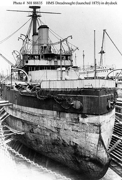 File:HMS Dreadnought (1875) in drydock USNHC NH 88835.jpg