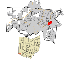 Hamilton County Ohio Incorporated and Unincorporated areas Madeira highlighted.svg