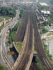 Gleis-Trassen des Würzburger Hauptbahnhofs