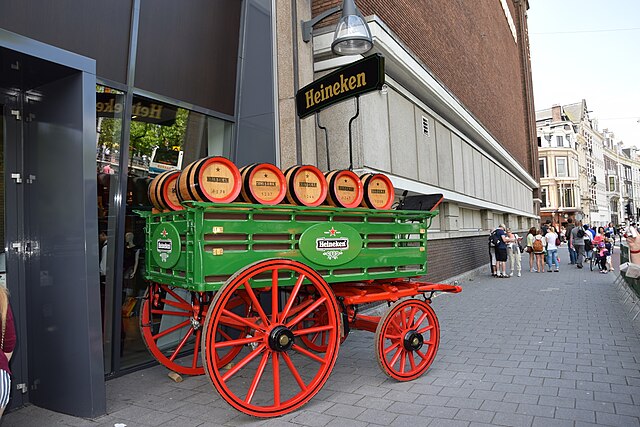Exterior of the former Heineken brewery in Amsterdam, which is now the museum Heineken Experience