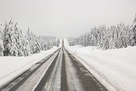 National road 20 in winter