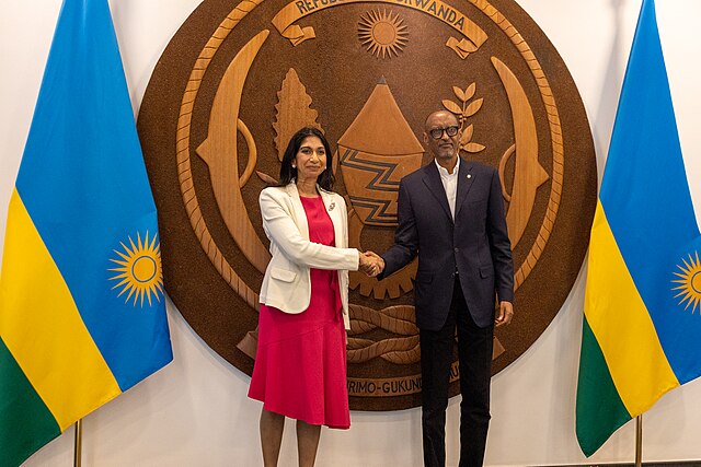 Braverman with Rwandan President Paul Kagame, 19 March 2023