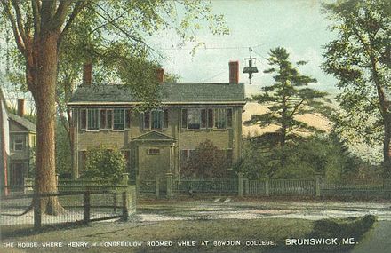 House where Henry Wadsworth Longfellow, Bowdoin Class of 1825, roomed